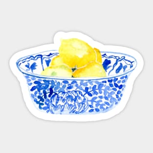 Bowl of lemons Sticker